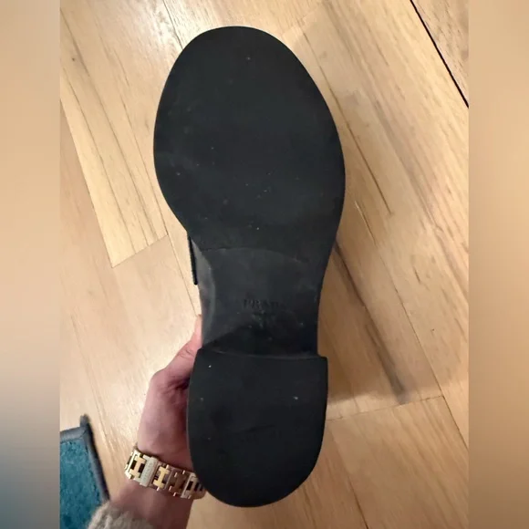 Prada Women’s Black Loafers Size 38 - Picture 9 of 11